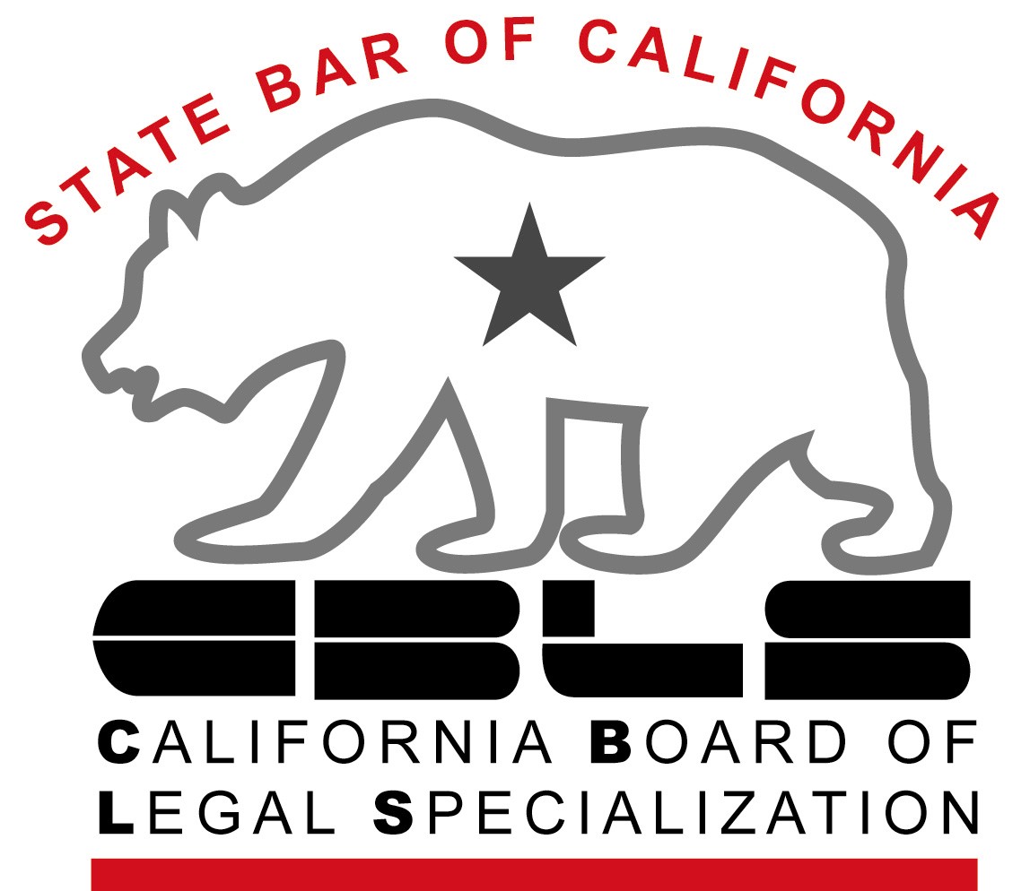 Logo of the California Board of Legal Specialization featuring a bear outline with a star and the text "State Bar of California" above, often recognized by experienced professionals like a San Diego divorce attorney.
